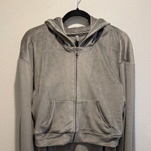 SKIMS Grey Velour Hoodie AND Pants set
